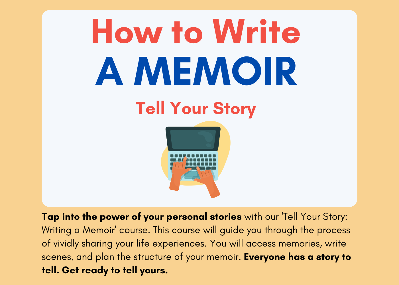 How to Write a Memoir Online Course sales page
